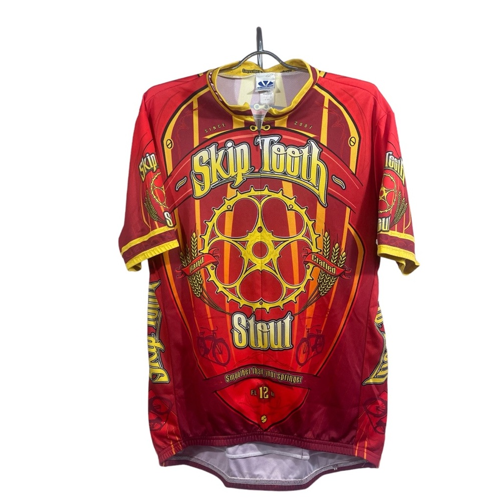 Voler Skip Tooth Stout Men's/ Unisex Biking Double Sided Graphic Shirt Size L